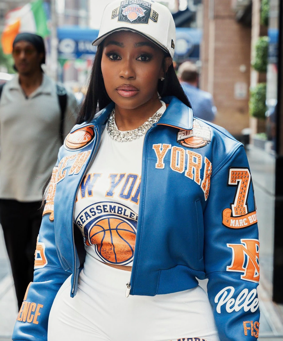 Yung Miami Takes Her Victory Lap in Pelle Pelle’s Knicks Jacket