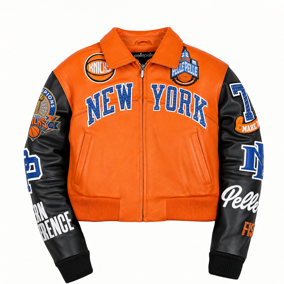 Pelle Pelle x FISLL for the city of knicks womens crop jacket