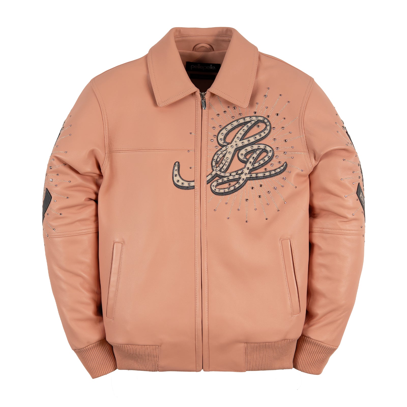 激レア　pelle pelle レザーブランドレザージャケット　ピンク　36 PELLE PELLE 48TH ANNIVERSARY JACKET