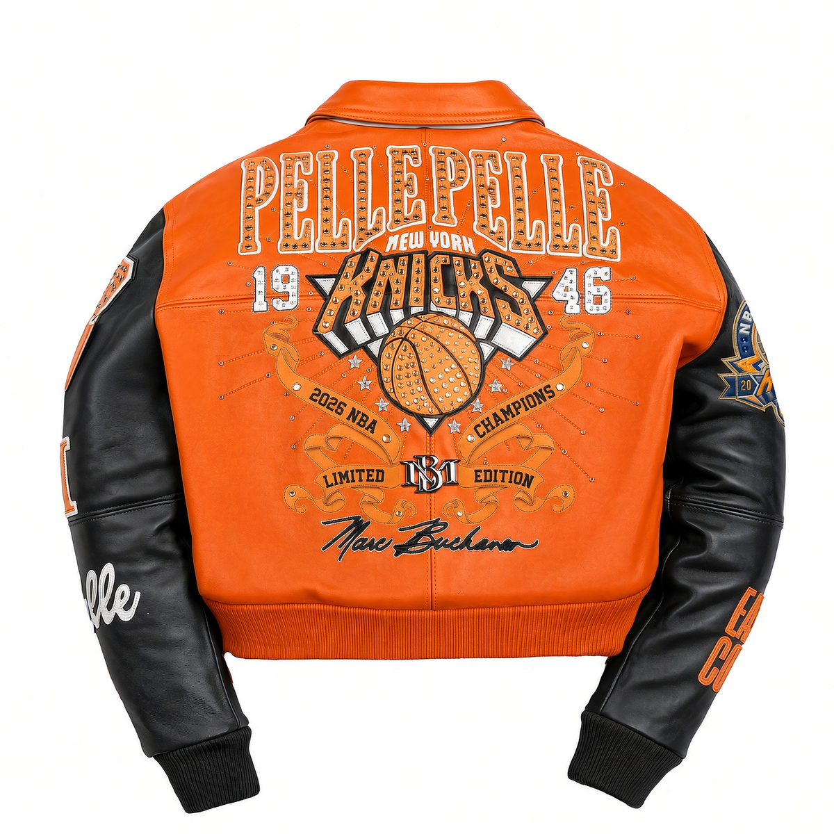 Pelle Pelle x FISLL for the city of knicks womens crop jacket